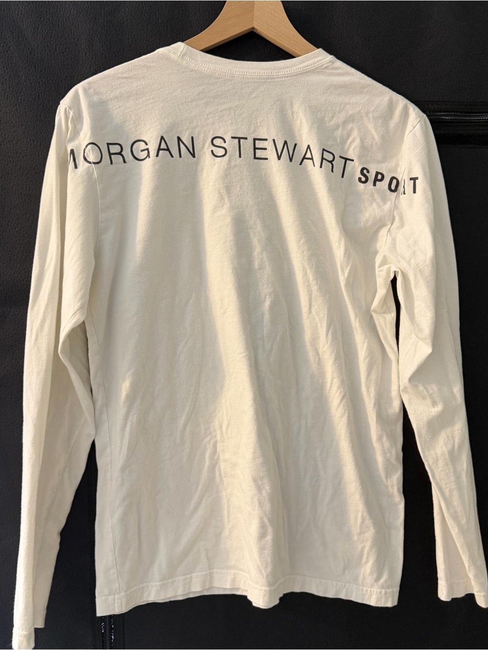 Morgan Stewart Sport White Long Sleeve Graphic T-Shirt S/M